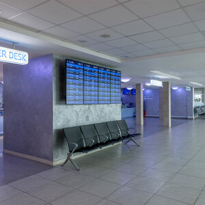 Neveřejná část letiště-transférová přepážka