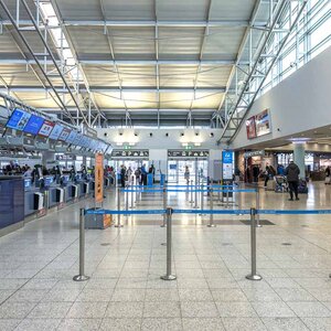 Veřejná část letiště-přepážky check-in