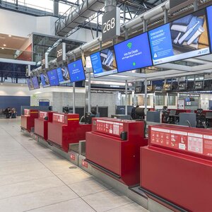 Veřejná část letiště přepážky check-in