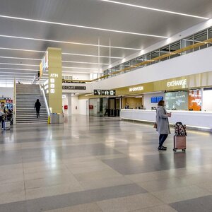 Veřejná část letiště-informační přepážky