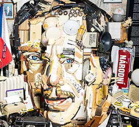 Anamorphic Portrait of Václav Havel